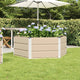 Vidaxl plantenbak ivoor 129 x 129 x 45 cm staal