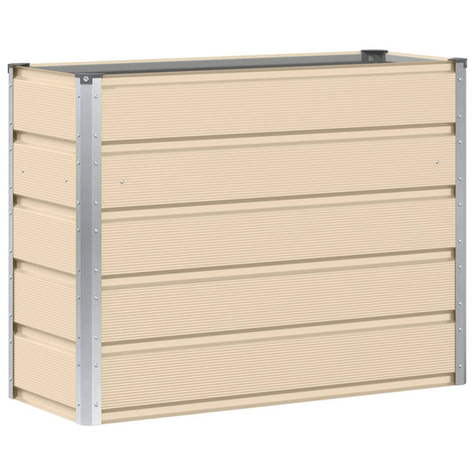 Vidaxl plantenbak ivoor 100 x 40 x 75 cm staal