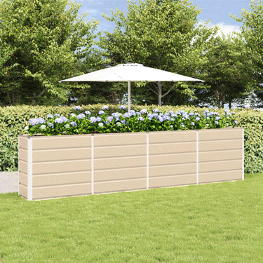 Vidaxl plantenbak ivoor 160 x 40 x 75 cm staal