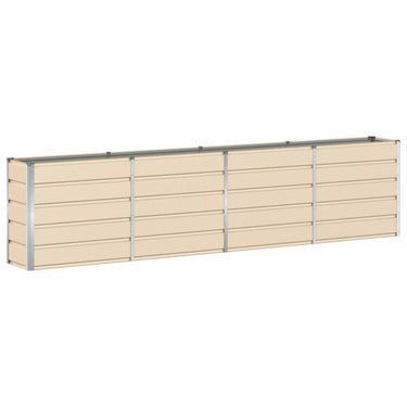 Vidaxl plantenbak ivoor 160 x 40 x 75 cm staal