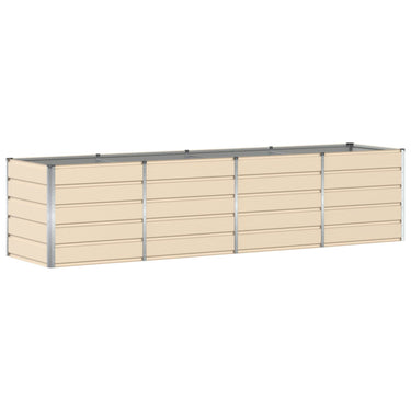 Vidaxl plantenbak ivoor 240 x 80 x 75 cm staal