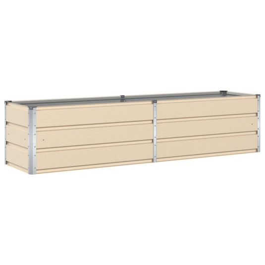 Vidaxl plantenbak ivoor 480 x 50 x 45 cm gegalvaniseerd staal