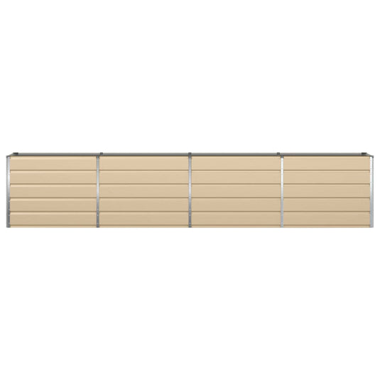 Vidaxl plantenbak ivoor 480 x 50 x 45 cm gegalvaniseerd staal
