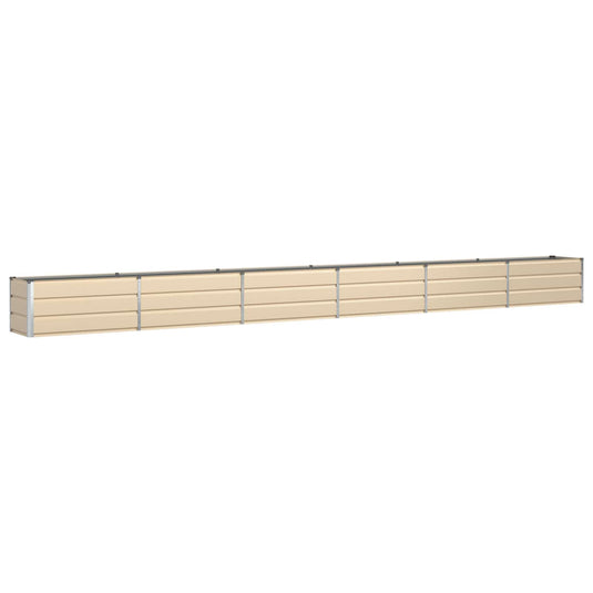 Vidaxl plantenbak ivoor 480 x 50 x 45 cm gegalvaniseerd staal