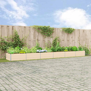 Vidaxl plantenbak ivoor 195 x 100 x 45 cm gegalvaniseerd staal