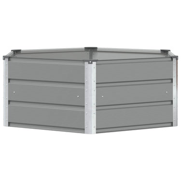 Vidaxl plantenbak lichtgrijs 129 x 129 x 45 cm staal