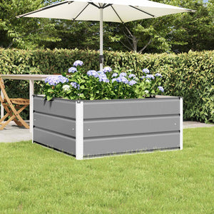 Vidaxl plantenbak lichtgrijs 100 x 100 x 45 cm staal
