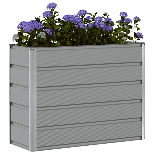 Vidaxl plantenbak lichtgrijs 100 x 40 x 75 cm staal