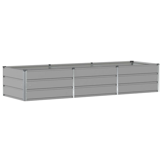 Vidaxl plantenbak lichtgrijs 240 x 80 x 45 cm staal