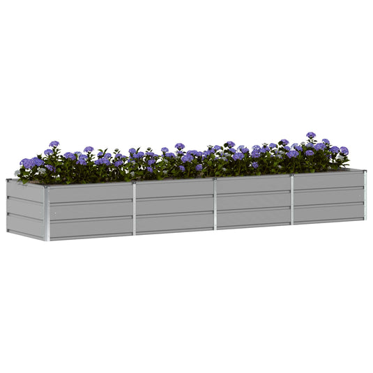 Vidaxl plantenbak lichtgrijs 320 x 80 x 45 cm staal