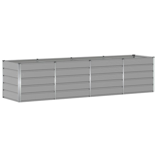 Vidaxl plantenbak lichtgrijs 240 x 80 x 75 cm staal