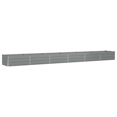 Vidaxl plantenbak lichtgrijs 600 x 80 x 45 cm staal