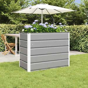 Vidaxl plantenbak lichtgrijs 480 x 50 x 45 cm gegalvaniseerd staal