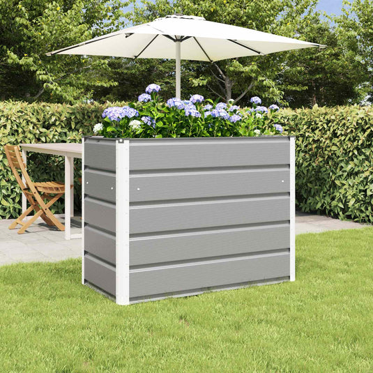 Vidaxl plantenbak lichtgrijs 480 x 50 x 45 cm gegalvaniseerd staal