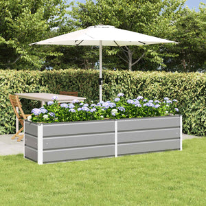 Vidaxl plantenbak lichtgrijs 480 x 50 x 45 cm gegalvaniseerd staal