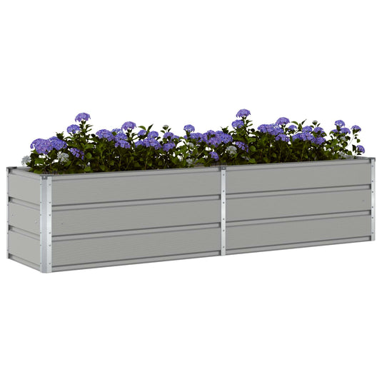 Vidaxl plantenbak lichtgrijs 480 x 50 x 45 cm gegalvaniseerd staal
