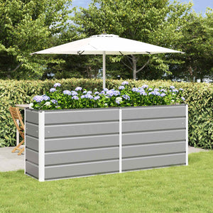 Vidaxl plantenbak lichtgrijs 480 x 50 x 45 cm gegalvaniseerd staal