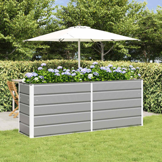 Vidaxl plantenbak lichtgrijs 480 x 50 x 45 cm gegalvaniseerd staal