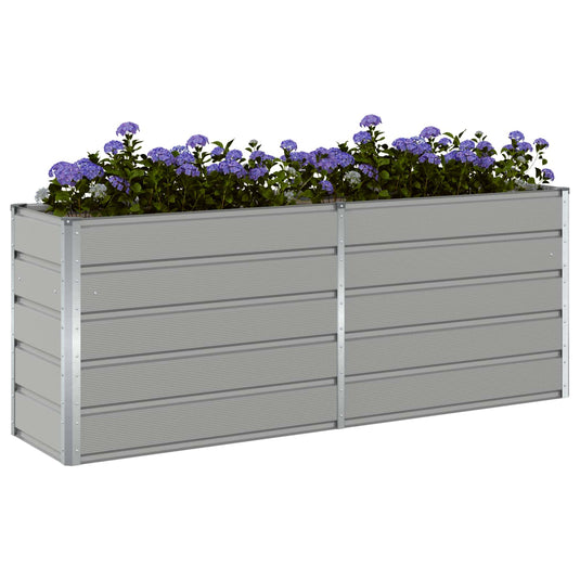 Vidaxl plantenbak lichtgrijs 480 x 50 x 45 cm gegalvaniseerd staal