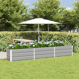 Vidaxl plantenbak lichtgrijs 480 x 50 x 45 cm gegalvaniseerd staal