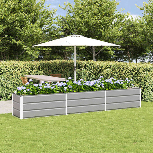 Vidaxl plantenbak lichtgrijs 480 x 50 x 45 cm gegalvaniseerd staal