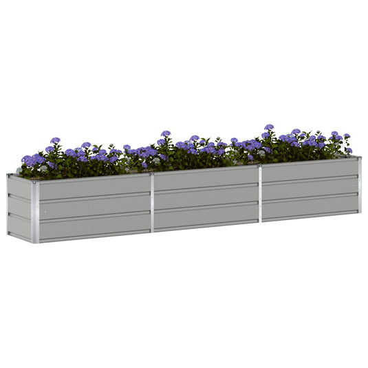 Vidaxl plantenbak lichtgrijs 480 x 50 x 45 cm gegalvaniseerd staal