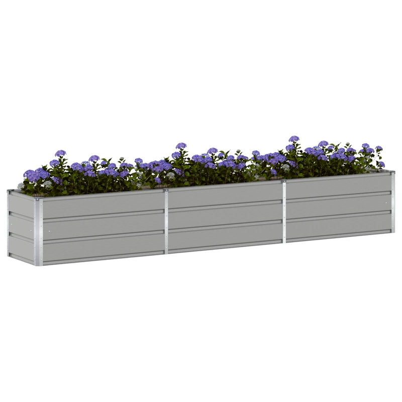 Afbeelding laden in galerijviewer, Vidaxl plantenbak lichtgrijs 480 x 50 x 45 cm gegalvaniseerd staal
