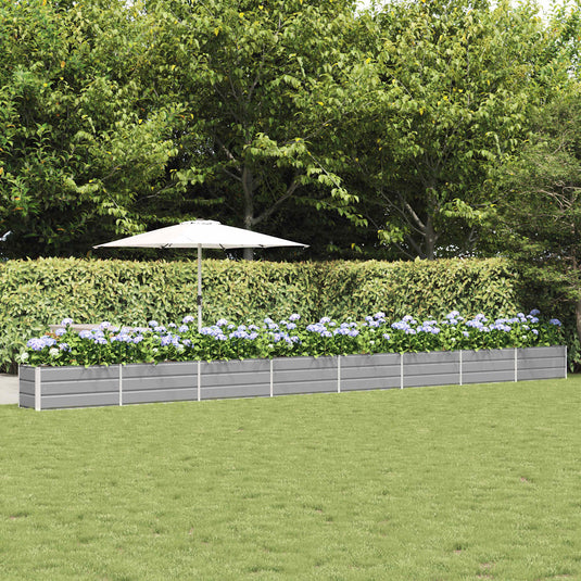 Vidaxl plantenbak lichtgrijs 480 x 50 x 45 cm gegalvaniseerd staal
