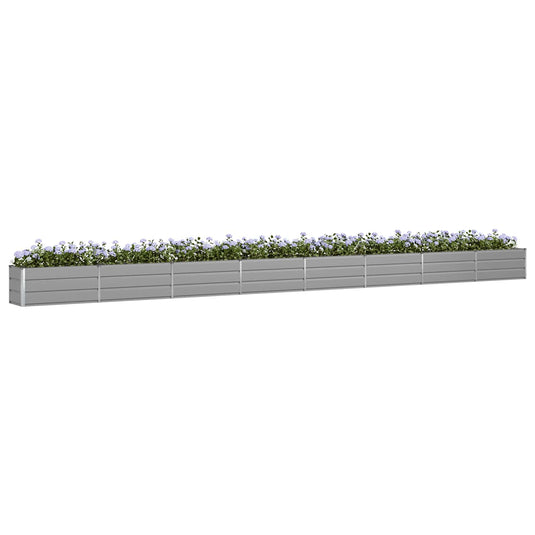 Vidaxl plantenbak lichtgrijs 480 x 50 x 45 cm gegalvaniseerd staal