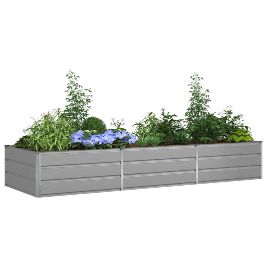 Vidaxl plantenbak lichtgrijs 195 x 100 x 45 cm gegalvaniseerd staal