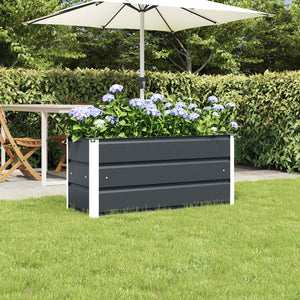 Vidaxl plantenbak antraciet 100 x 40 x 45 cm staal