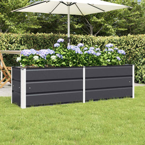 Vidaxl plantenbak antraciet 160 x 40 x 45 cm staal