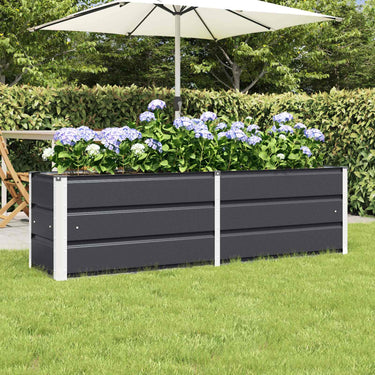 Vidaxl plantenbak antraciet 160 x 40 x 45 cm staal