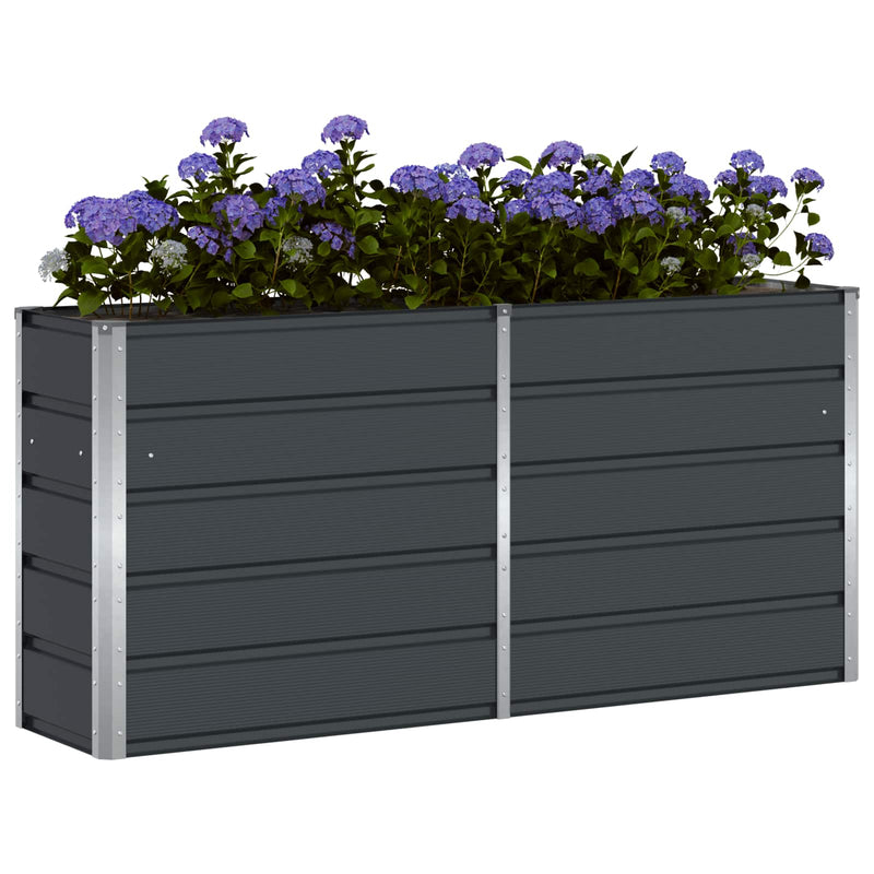 ギャラリービューアに画像をロードする, Vidaxl plantenbak antraciet 160 x 40 x 75 cm staal
