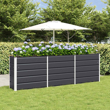 Vidaxl plantenbak antraciet 160 x 40 x 75 cm staal