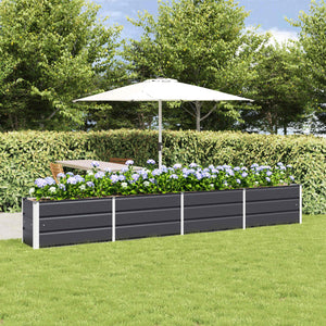 Vidaxl plantenbak antraciet 320 x 40 x 45 cm staal