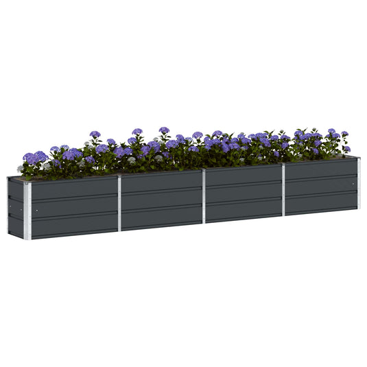 Vidaxl plantenbak antraciet 320 x 40 x 45 cm staal
