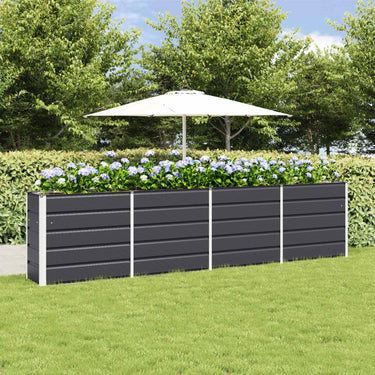 Vidaxl plantenbak antraciet 160 x 40 x 75 cm staal