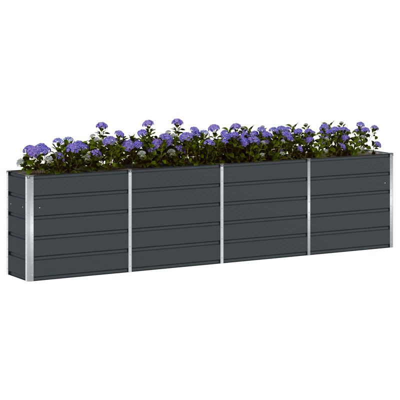 ギャラリービューアに画像をロードする, Vidaxl plantenbak antraciet 160 x 40 x 75 cm staal
