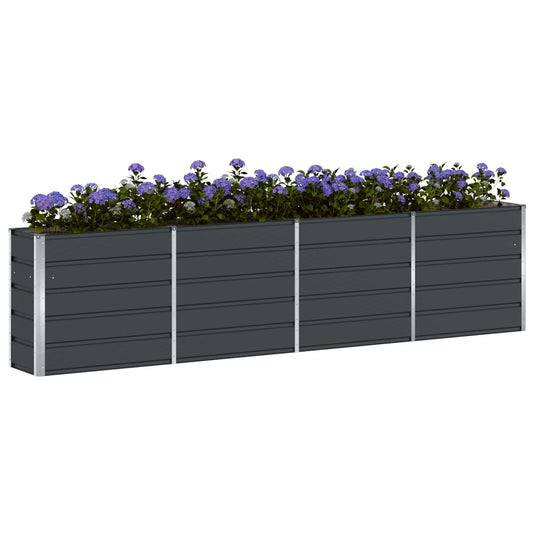 Vidaxl plantenbak antraciet 160 x 40 x 75 cm staal