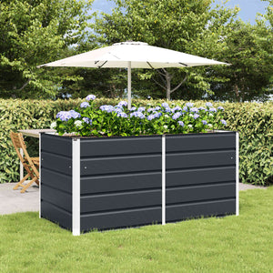 Vidaxl plantenbak antraciet 160 x 80 x 75 cm staal