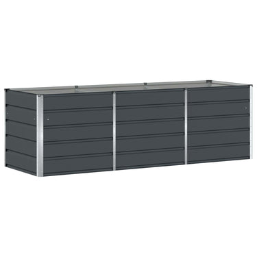 Vidaxl plantenbak antraciet 240 x 80 x 75 cm staal