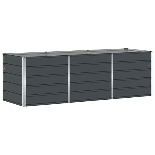 Vidaxl plantenbak antraciet 240 x 80 x 75 cm staal