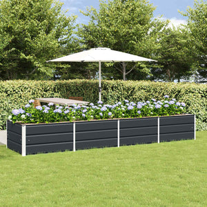 Vidaxl plantenbak antraciet 320 x 80 x 45 cm staal