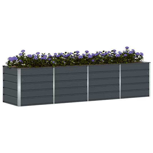 Vidaxl plantenbak antraciet 240 x 80 x 75 cm staal
