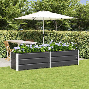 Vidaxl plantenbak antraciet 480 x 50 x 45 cm gegalvaniseerd staal