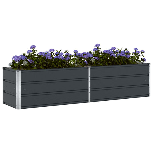 Vidaxl plantenbak antraciet 480 x 50 x 45 cm gegalvaniseerd staal