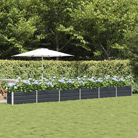 Vidaxl plantenbak antraciet 480 x 50 x 45 cm gegalvaniseerd staal