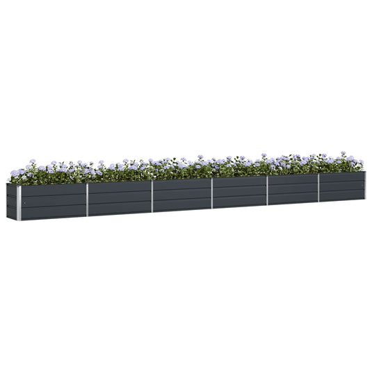 Vidaxl plantenbak antraciet 480 x 50 x 45 cm gegalvaniseerd staal