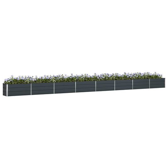 Vidaxl plantenbak antraciet 480 x 50 x 45 cm gegalvaniseerd staal